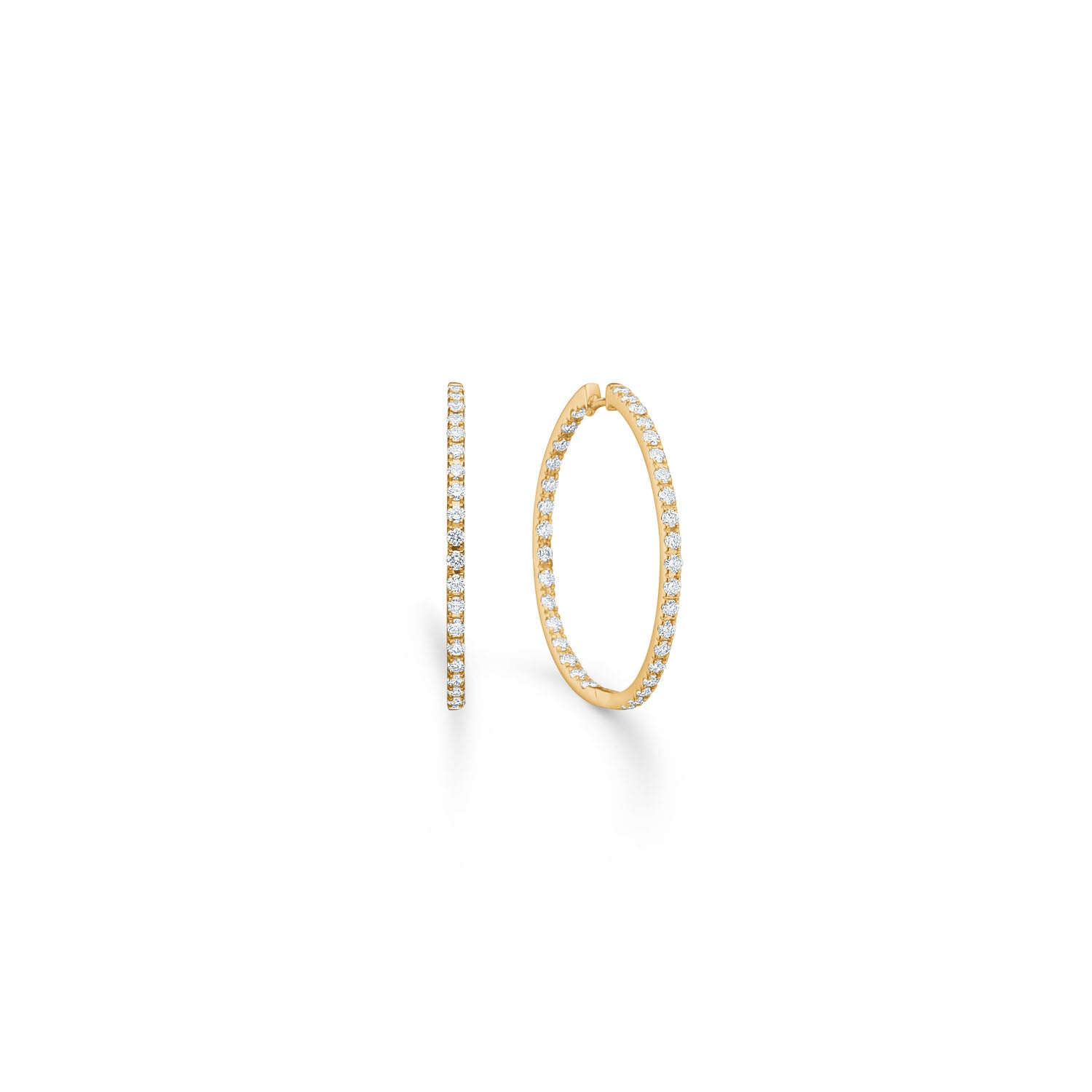 Becca, Hoops, 14K guld m. brillanter, 30 mm – fra Dirks Jewellery | Dirks Jewellery