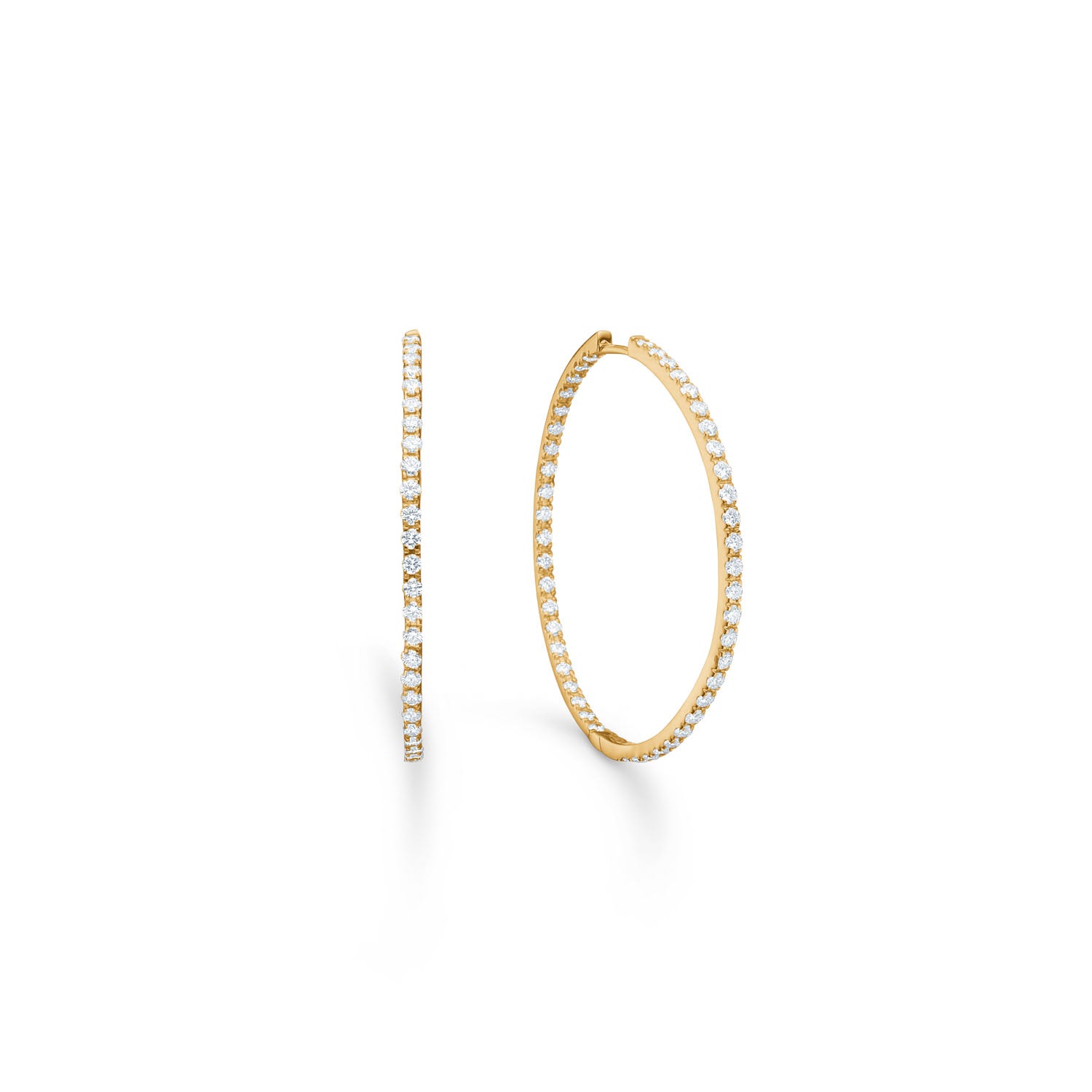 Becca, Hoops, 14K guld m. brillanter, 40 mm – fra Dirks Jewellery | Dirks Jewellery