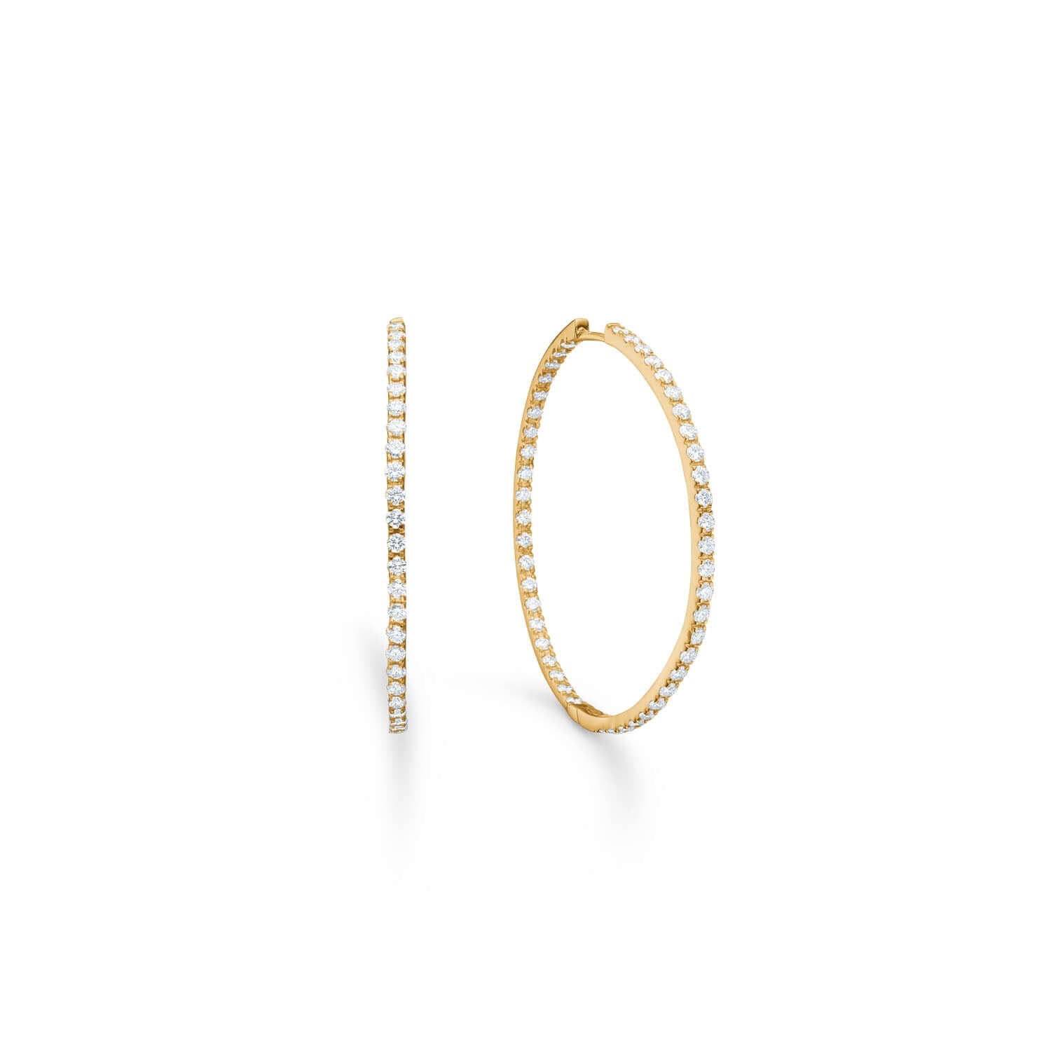 Becca Hoops 14K Guld 40 mm – Ægte håndværk fra Dirks Jewellery