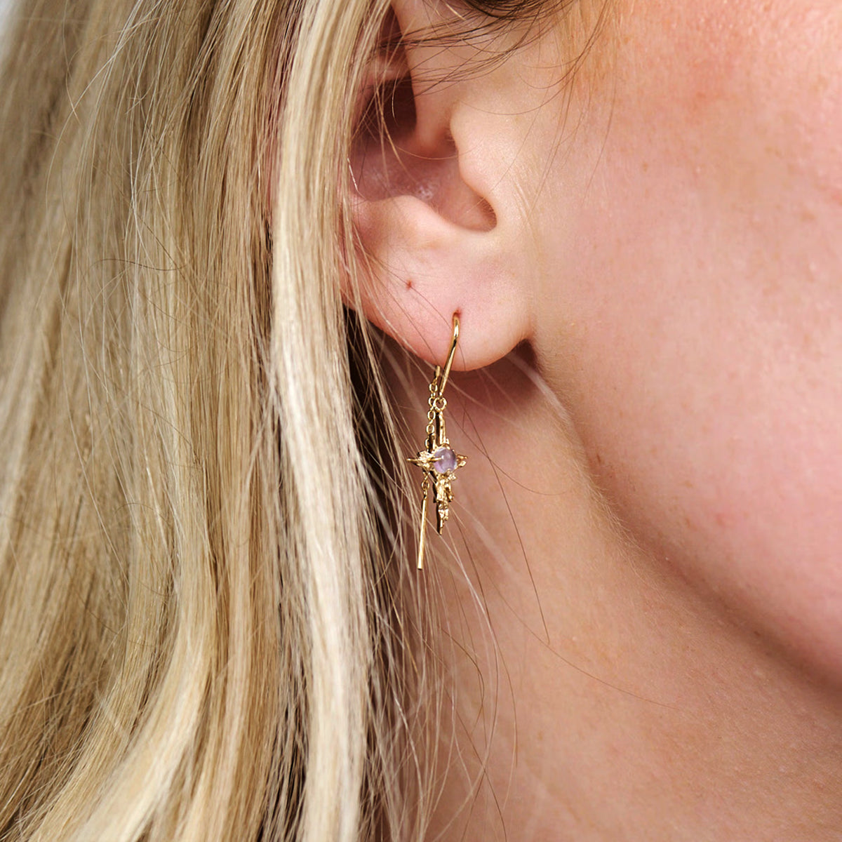 Arctic Ørehængere Forgyldt Sølv