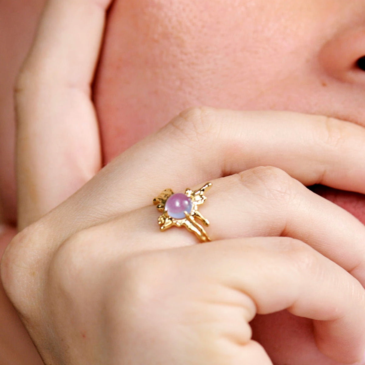 Arctic Ring Forgyldt Sølv