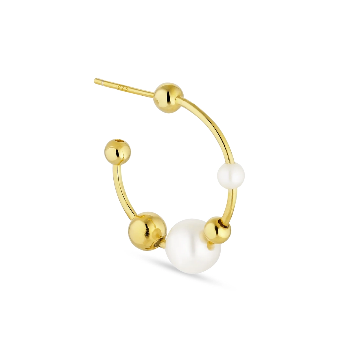 Atomic Pearl Hoop – Hoop Earrings fra Jane Kønig | Dirks Jewellery