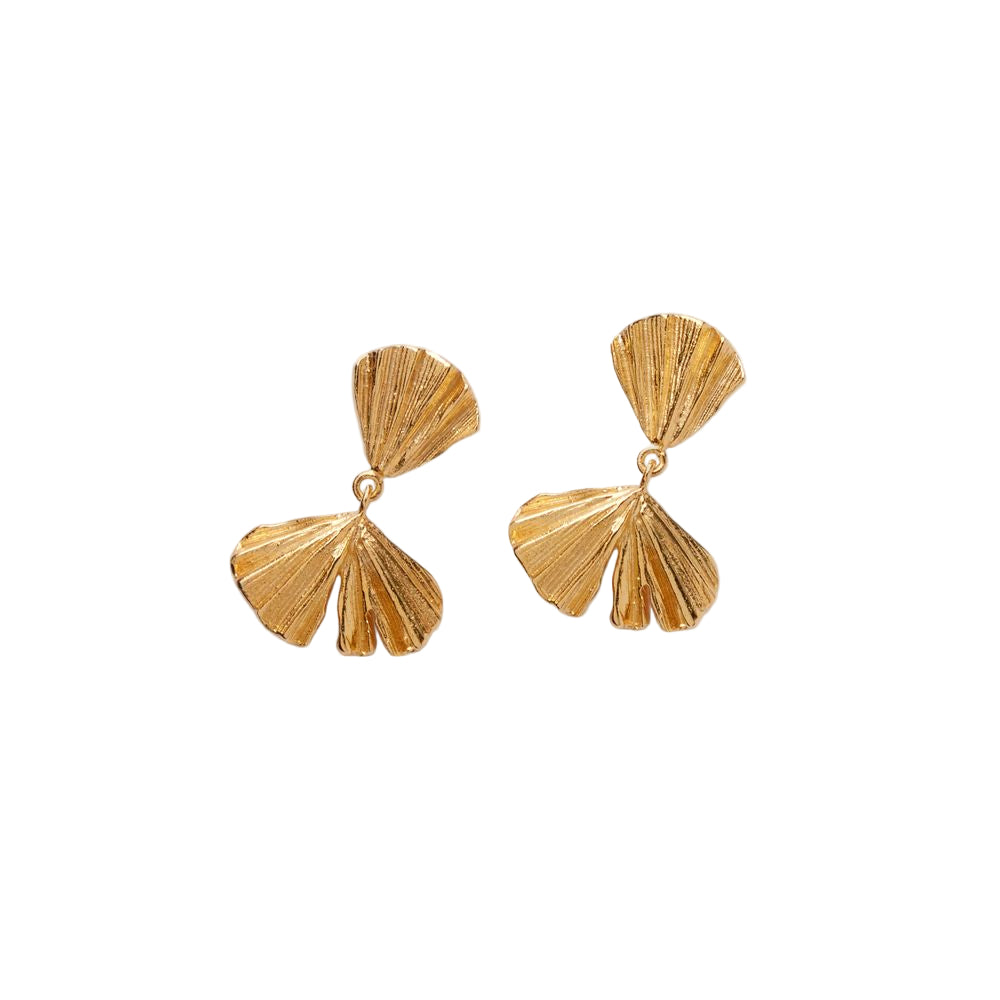 Autumn Leaf Earrings Forgyldt Sølv – fra Pernille Corydon | Dirks Jewellery
