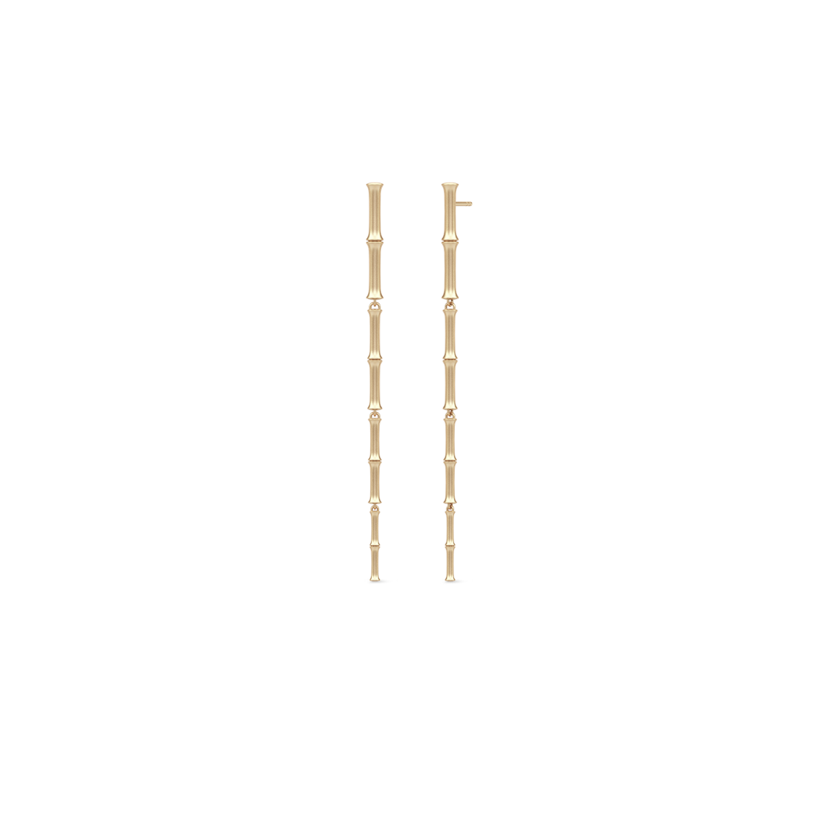 BAMBOO DANGLE Øreringe 14K GUld