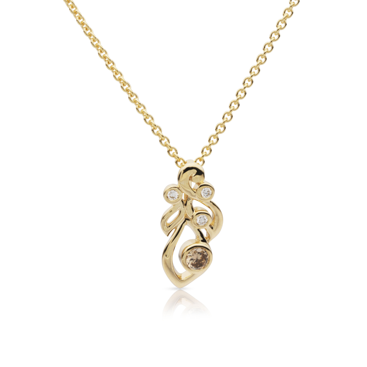 Blomstervedhæng, special edition, 14K guld m. bril – fra Dirks Jewellery | Dirks Jewellery