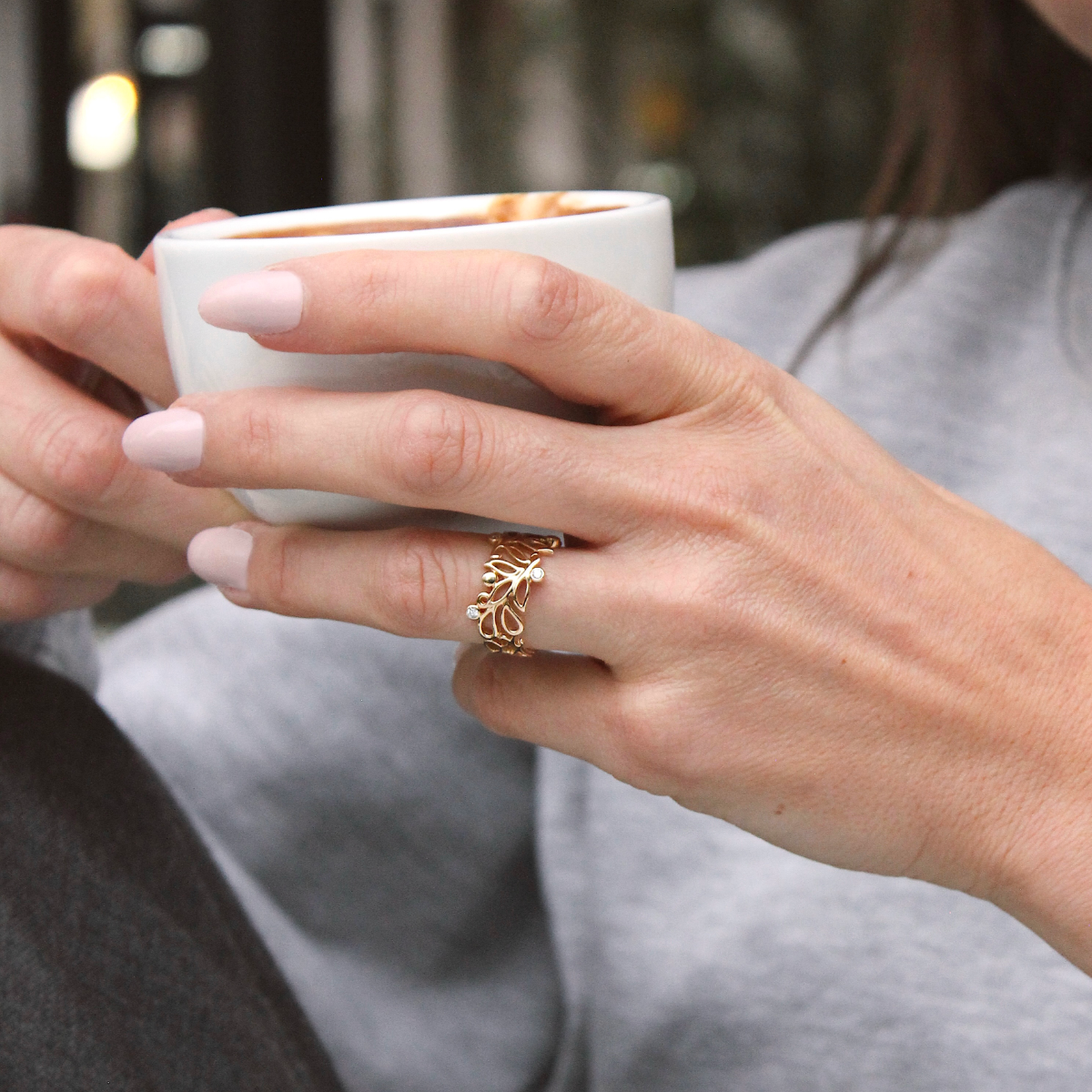 blomsterring small 14 kt guld – fra Dirks Jewellery | Dirks Jewellery