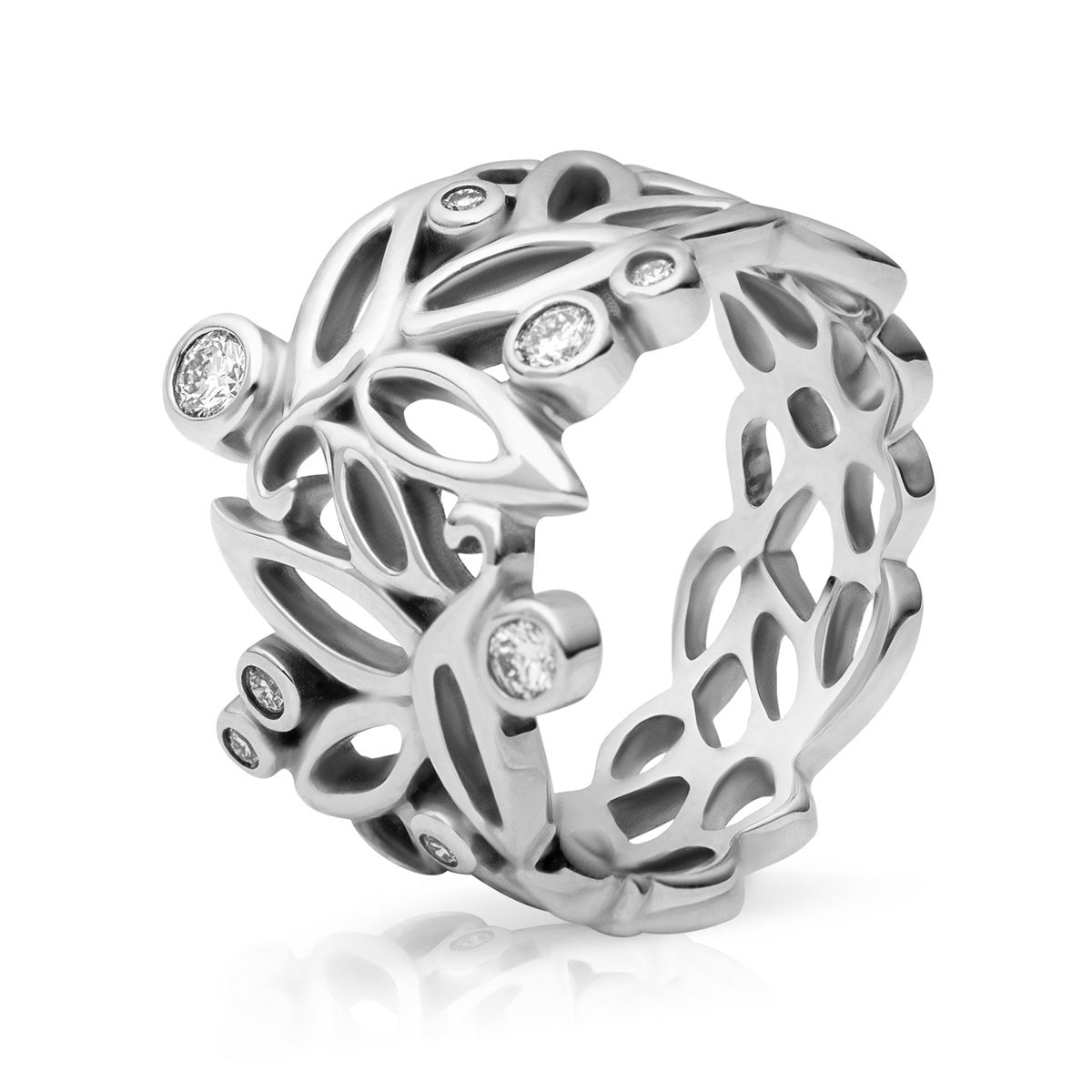 Blomster Ring Medium 14K Hvidguld – fra Dirks Jewellery | Dirks Jewellery