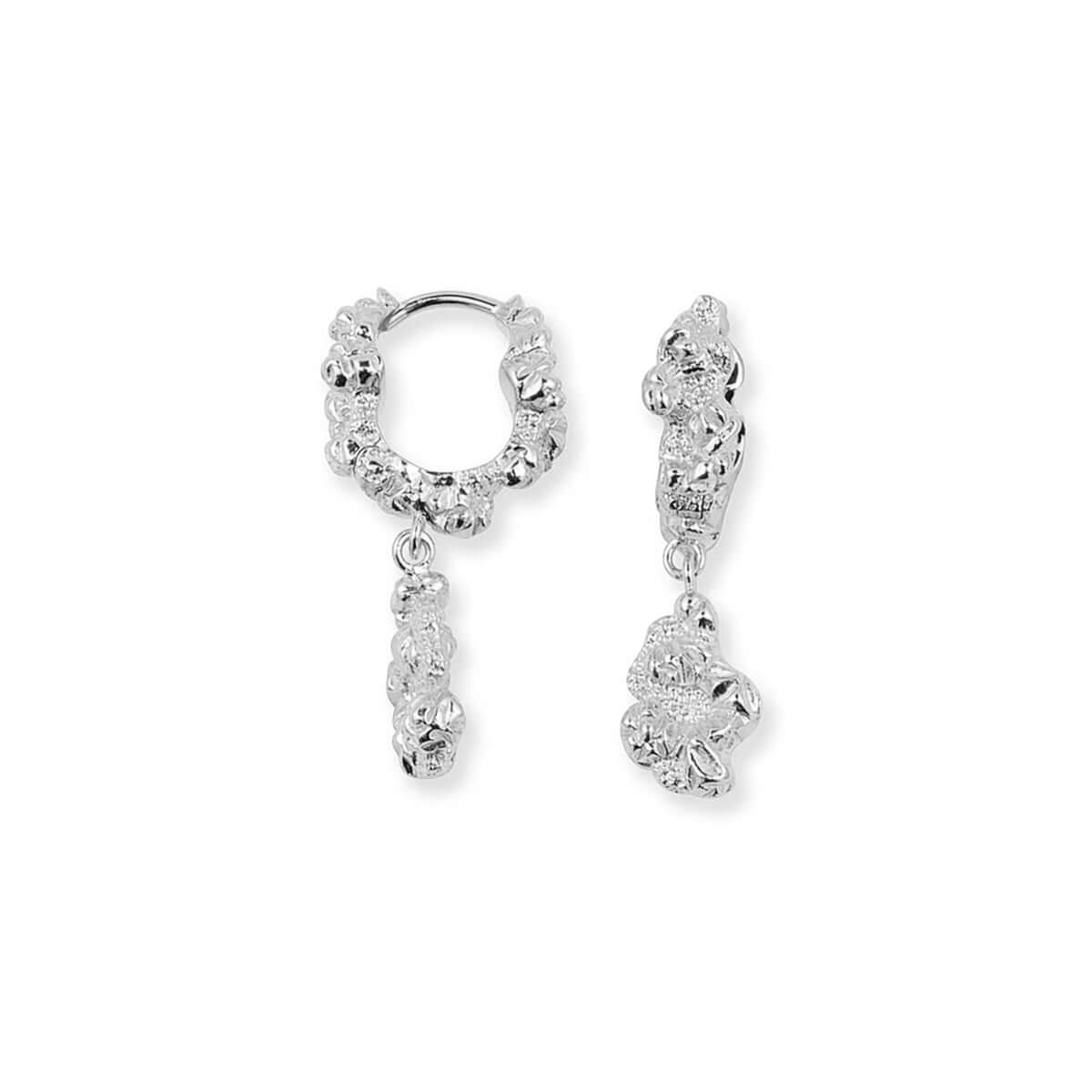 Charm Crush earrings, pair sølv – Ægte håndværk fra Dirks Jewellery