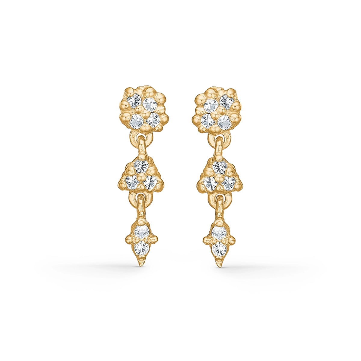 Cluster Øreringe Forgyldt Sølv – fra Studio.Z | Dirks Jewellery