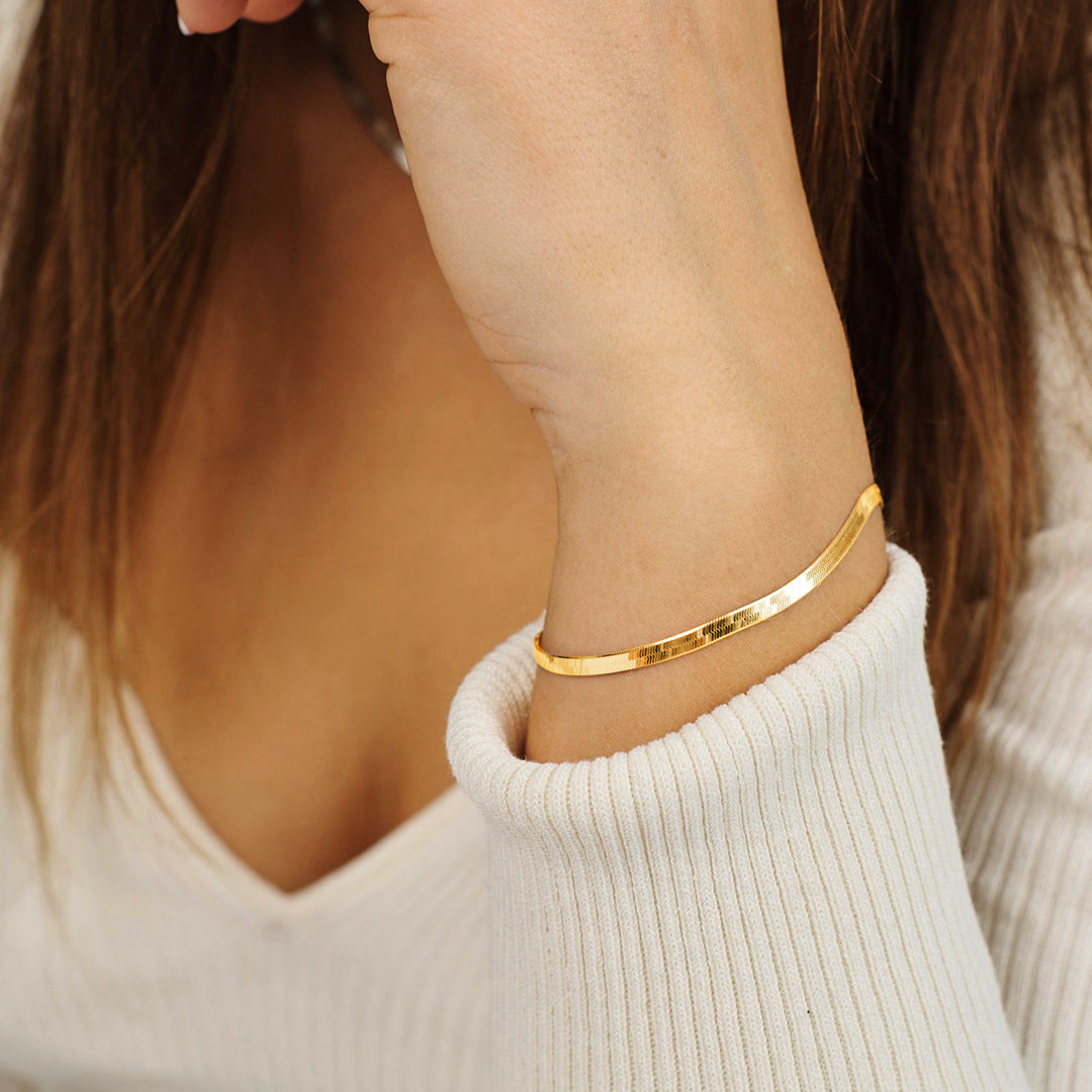 Cobra Armbånd Lille Forgyldt Sølv