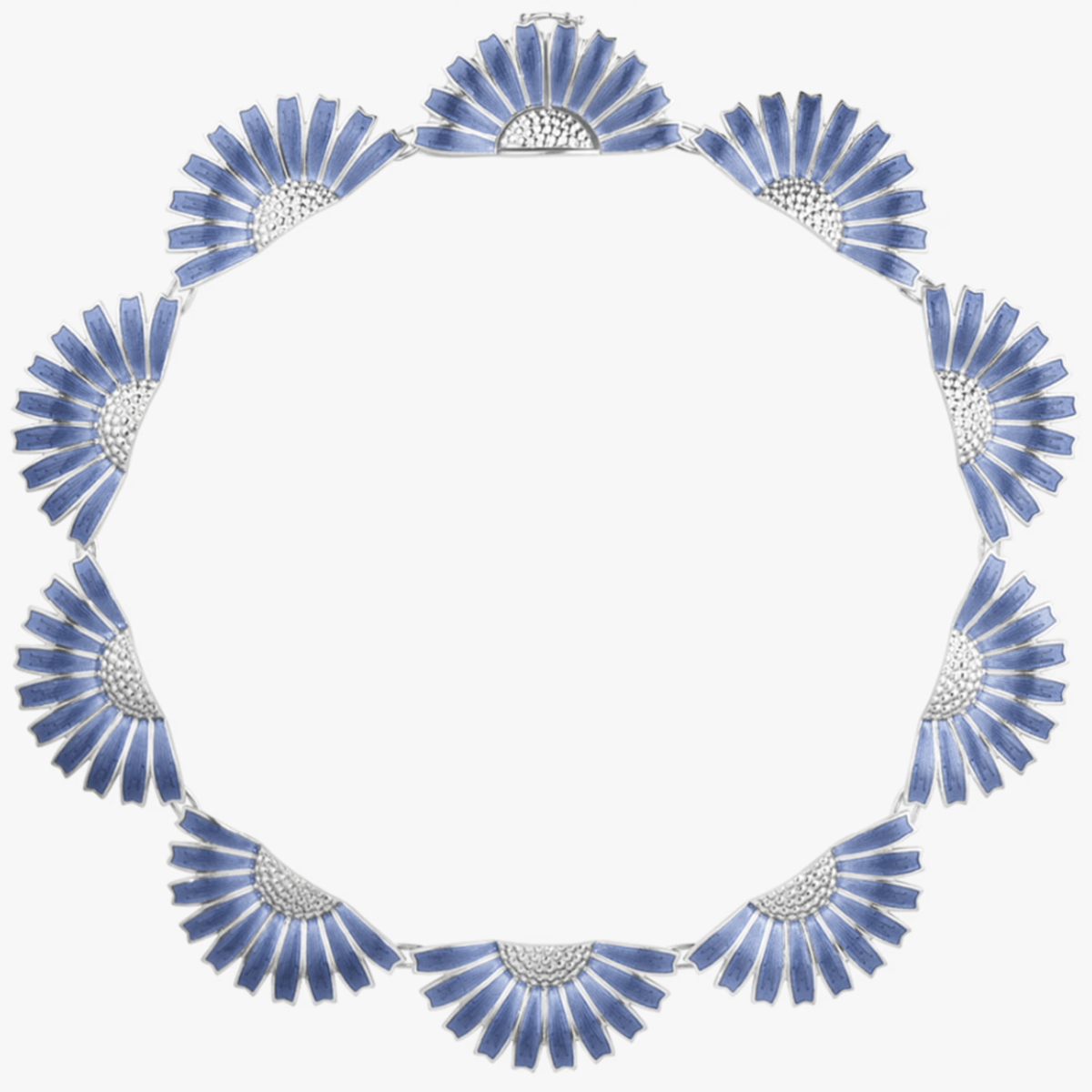 Daisy Halskæde Blå Sølv Emalje – Ægte håndværk fra Dirks Jewellery