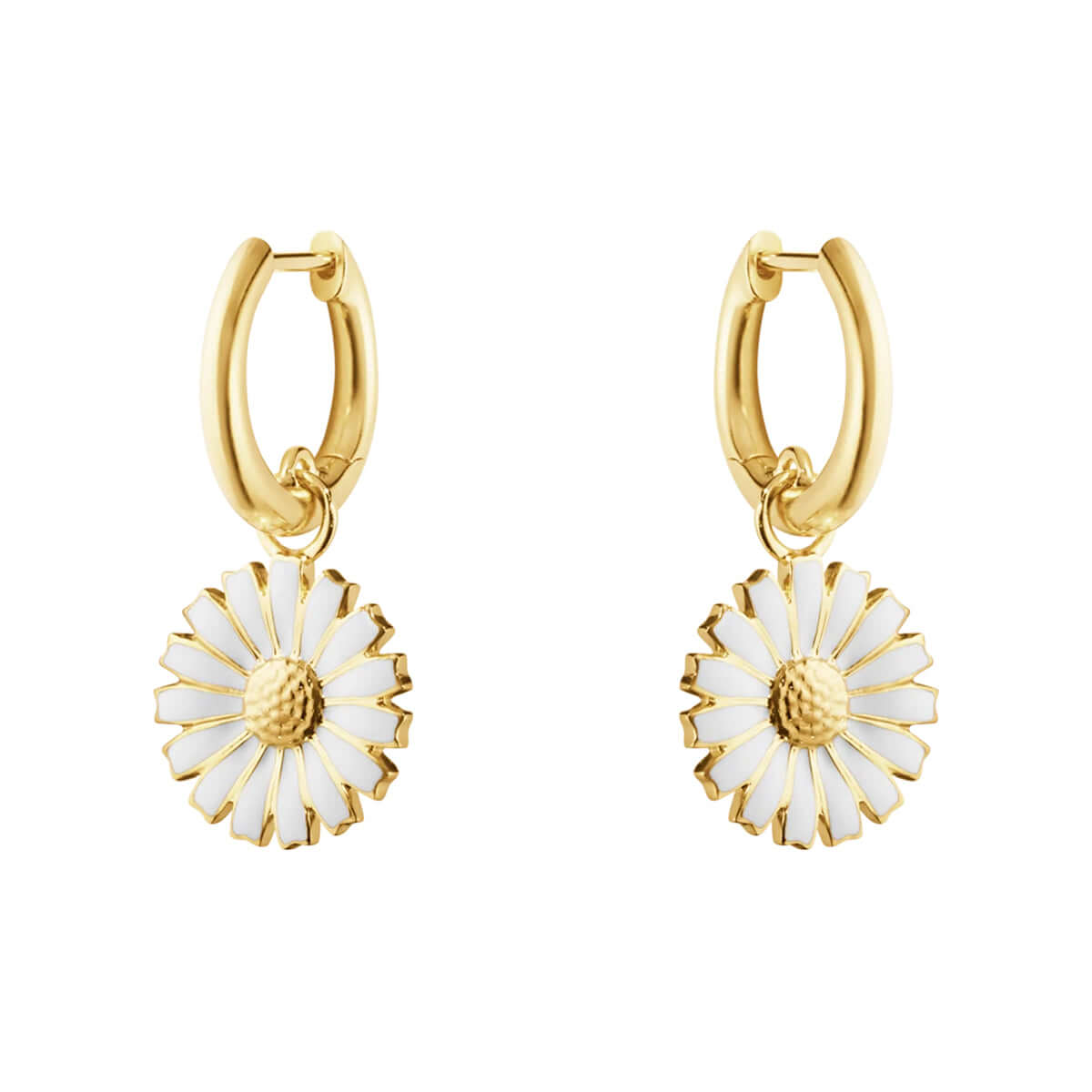 Daisy creol hvid emalje GP – Ægte håndværk fra Dirks Jewellery