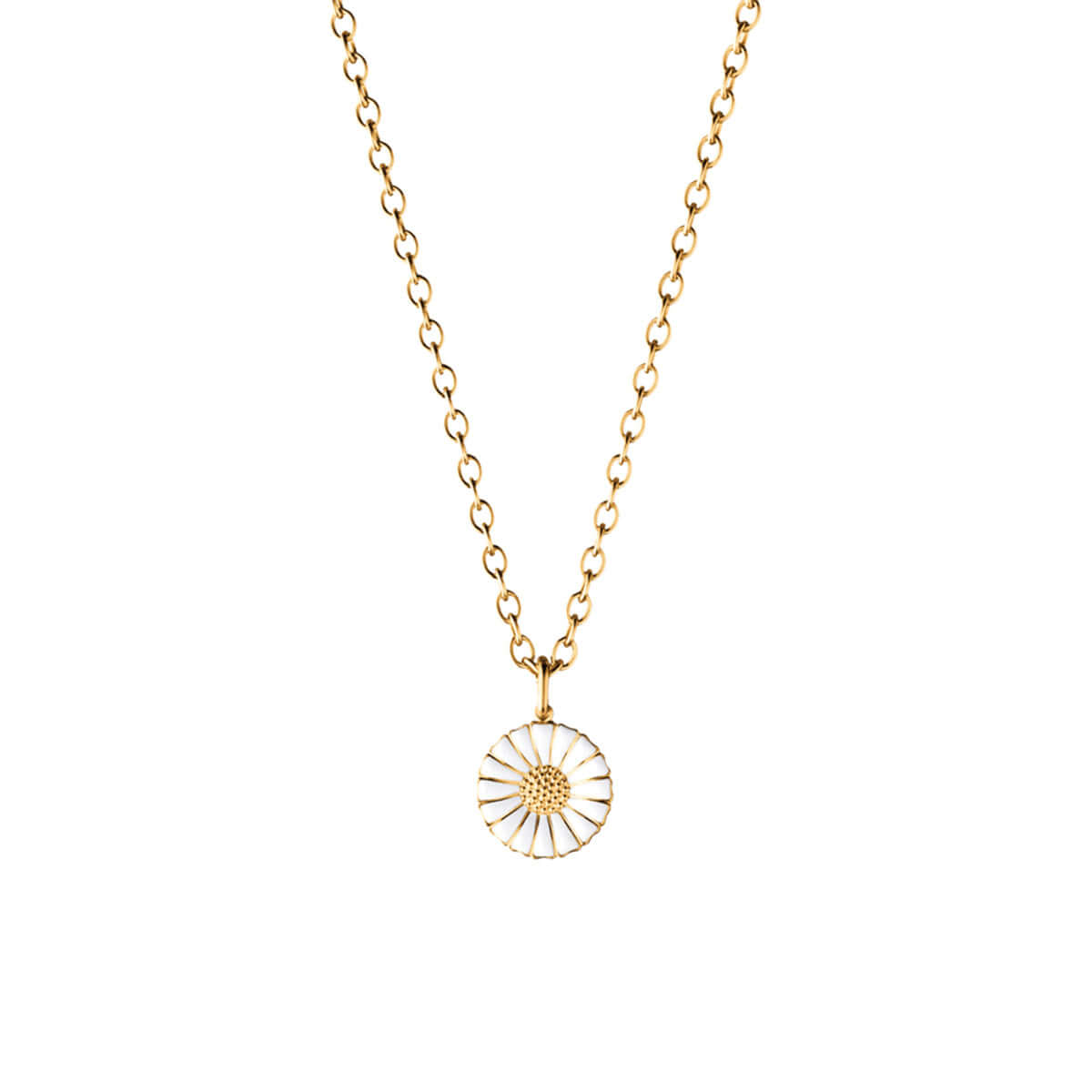 Daisy Halskæde Vedhæng Forgyldt Sølv