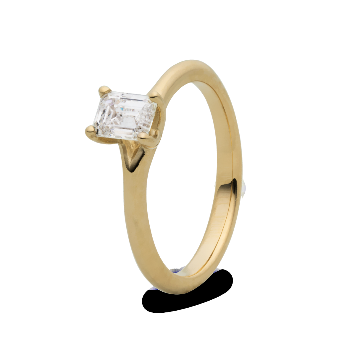 Demeter Ring, 14K guld m. emerald cut diamant – fra Dirks Jewellery | Dirks Jewellery