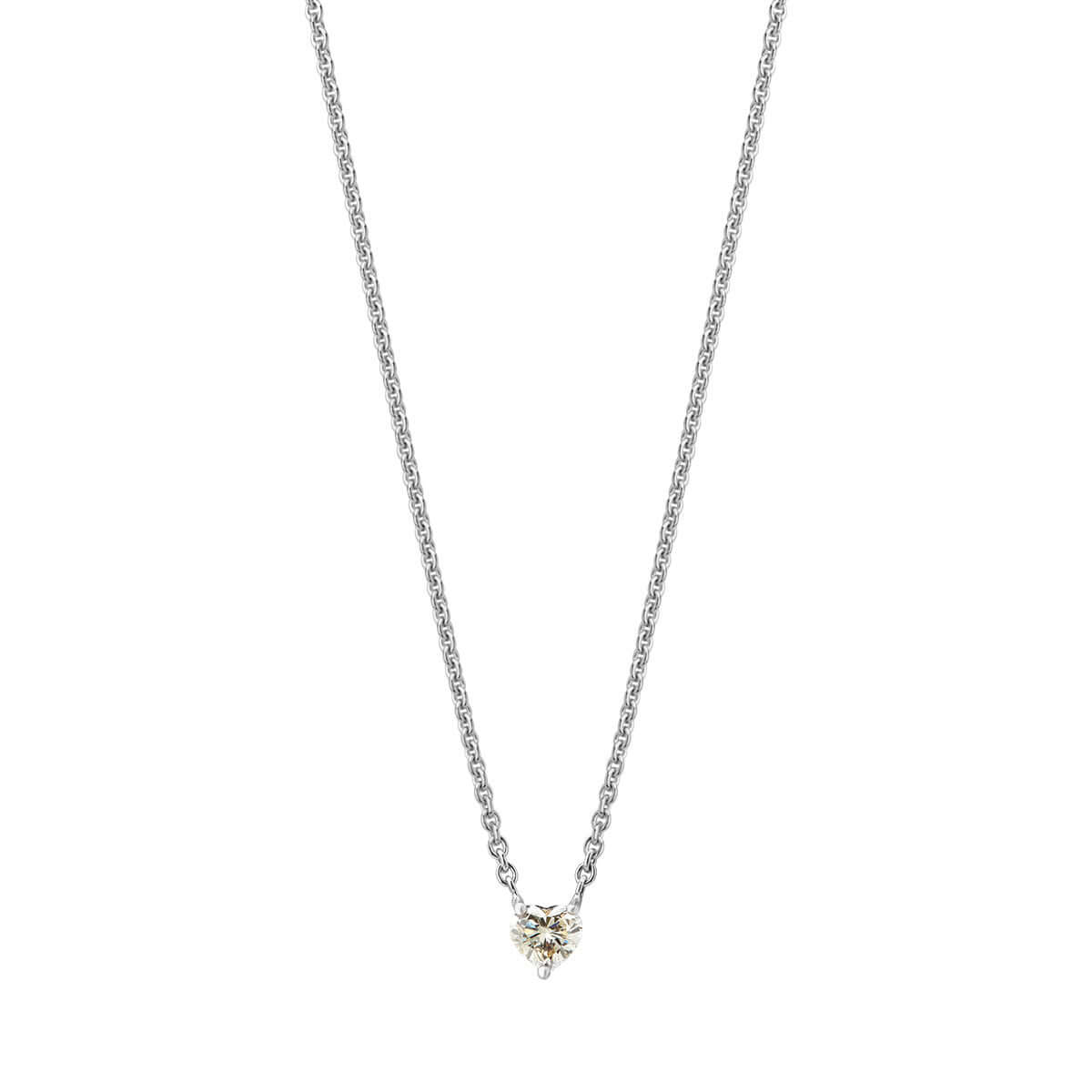 Diamond Heart, 14K hvidguld – Ægte håndværk fra Dirks Jewellery