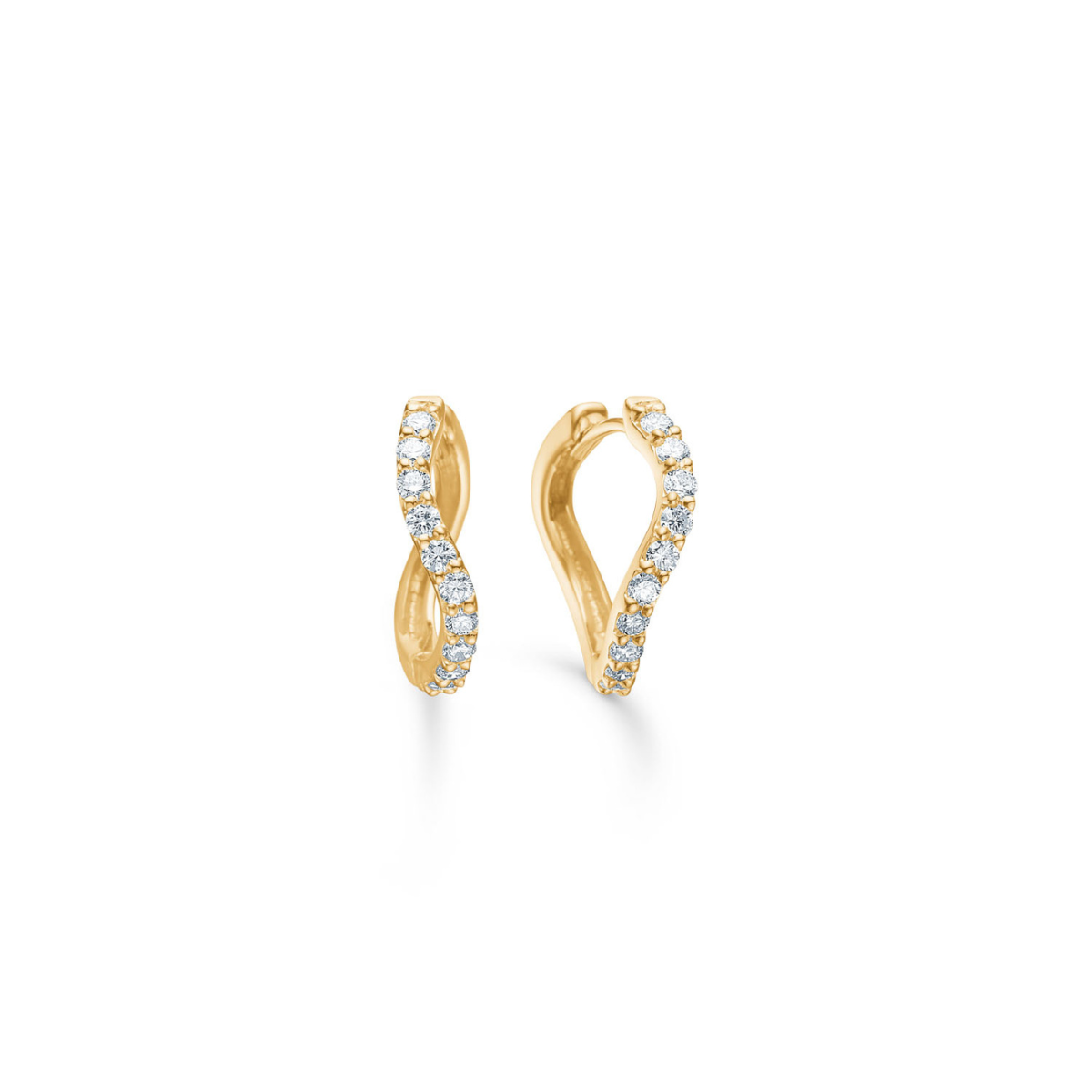 Diana Contour hoops Medium 14K Guld