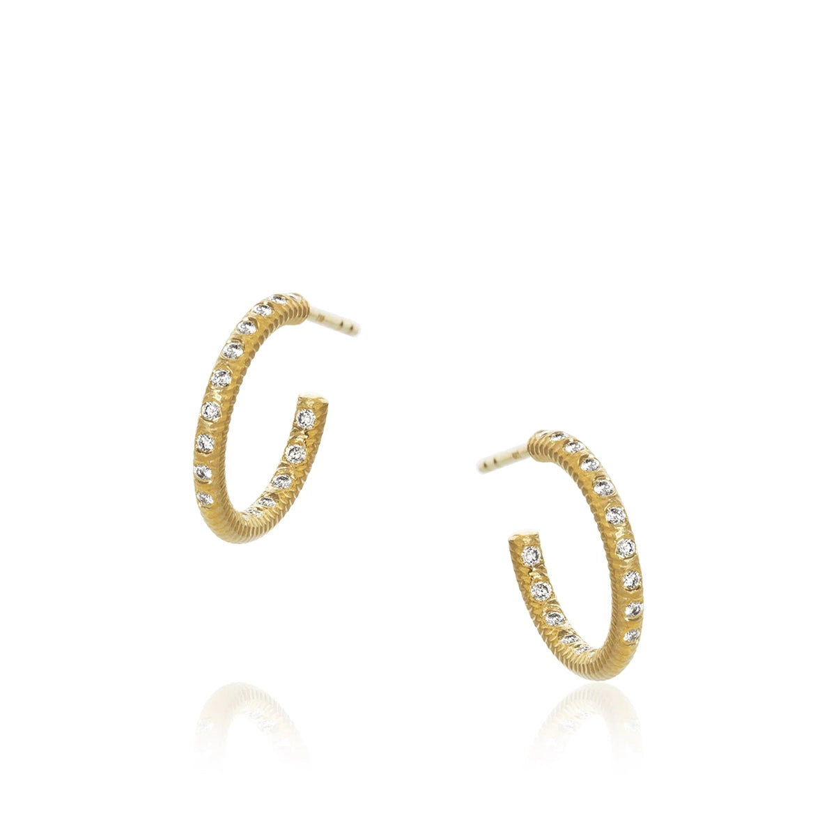 Esme galaxy øreringe lille 18K Guld – Hoop Earrings fra Dulong | Dirks Jewellery