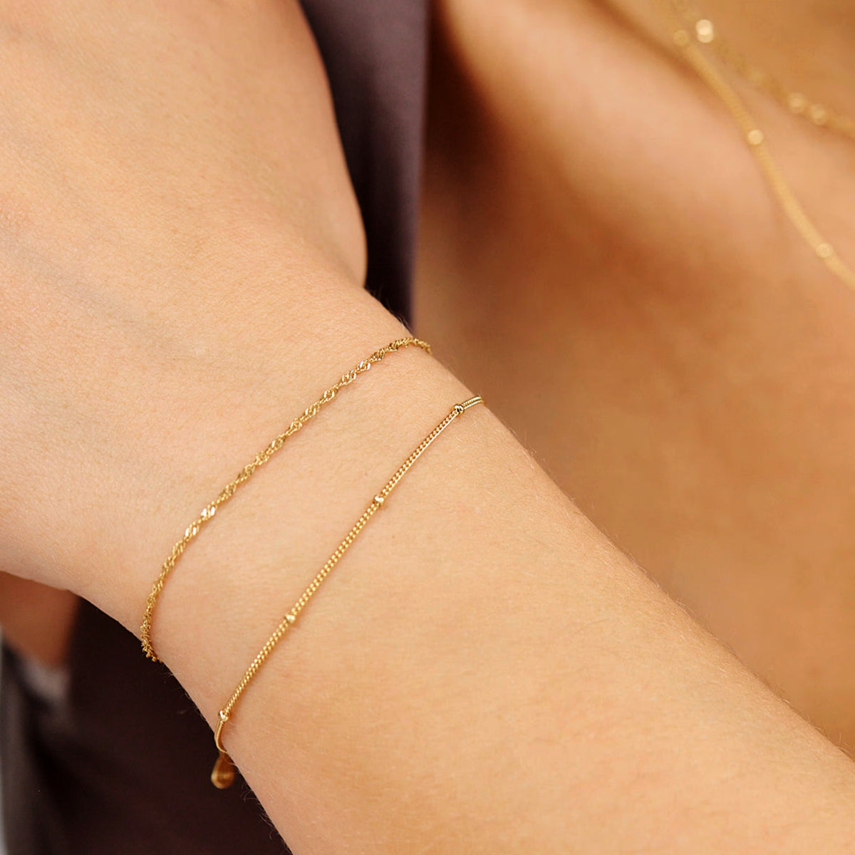 Flow Armbånd Forgyldt Sølv