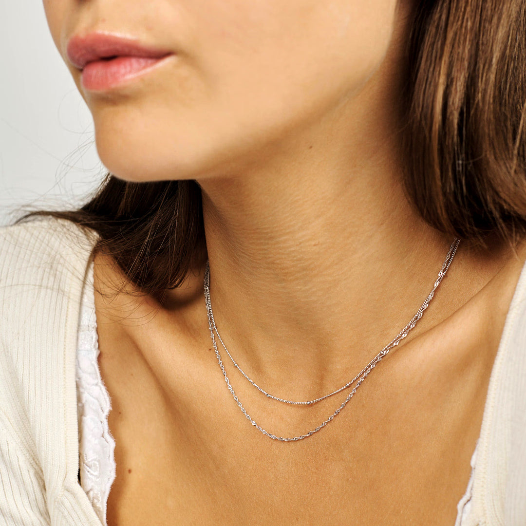 Flow Halskæde Sølv