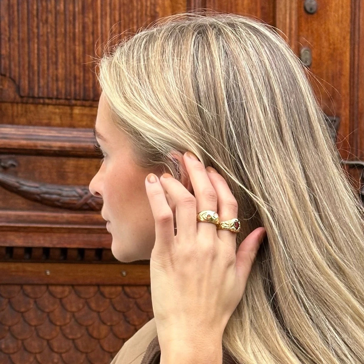 Forest Ring Forgyldt Sølv Brun – fra Studio.Z | Dirks Jewellery