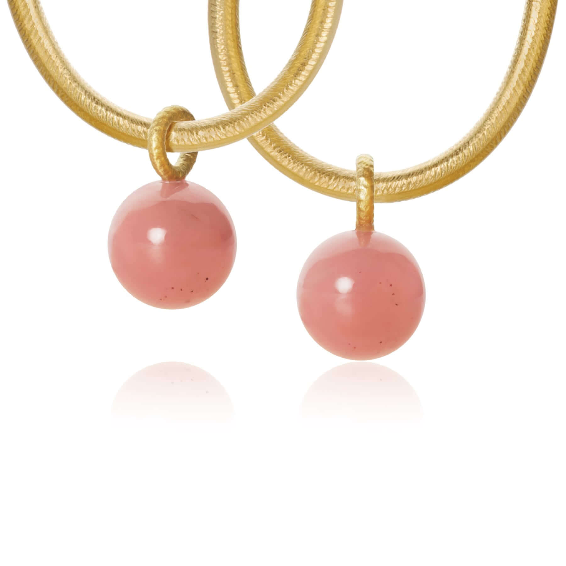 Globe vedhæng m. guavakvarts, par – Ægte håndværk fra Dirks Jewellery