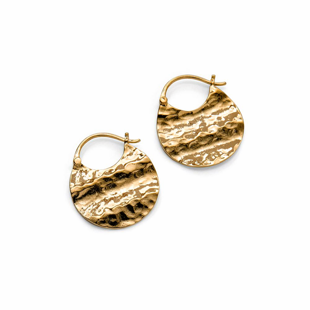 Halo Earrings Sølvforgyldt Messing