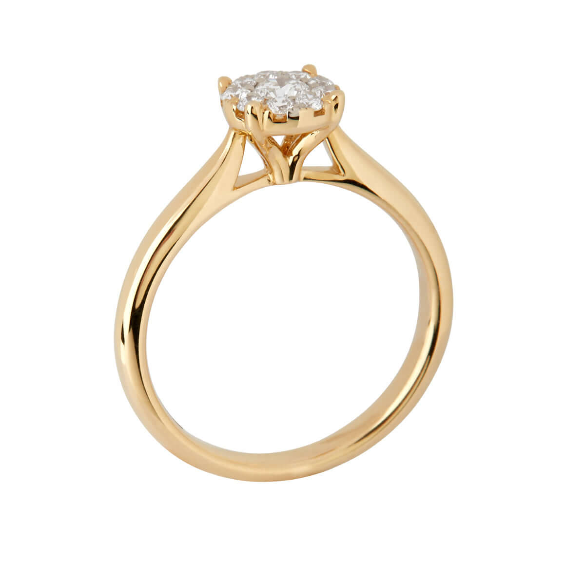 Halo, 18K ring m. brillanter – Ægte håndværk fra Dirks Jewellery