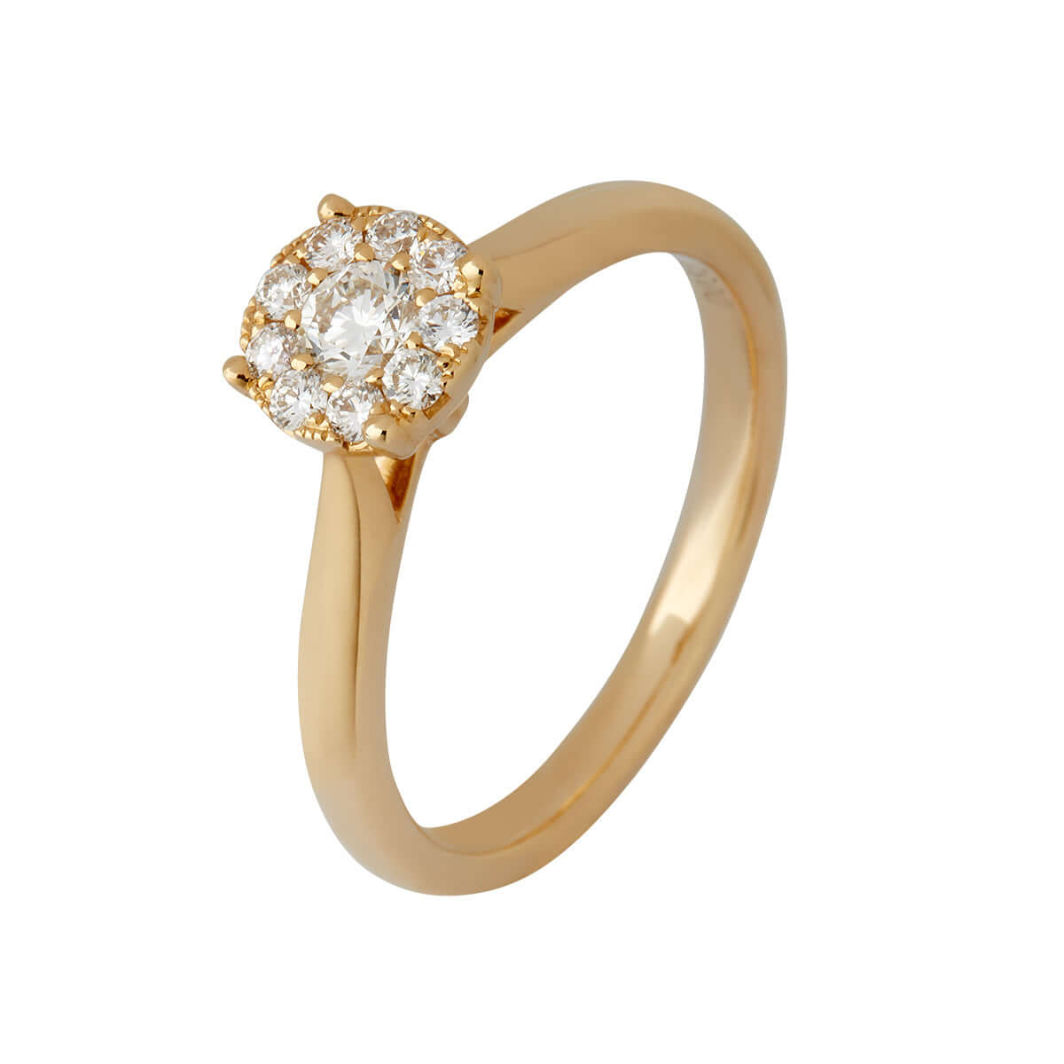 Halo, 18K ring m. brillanter – Ægte håndværk fra Dirks Jewellery