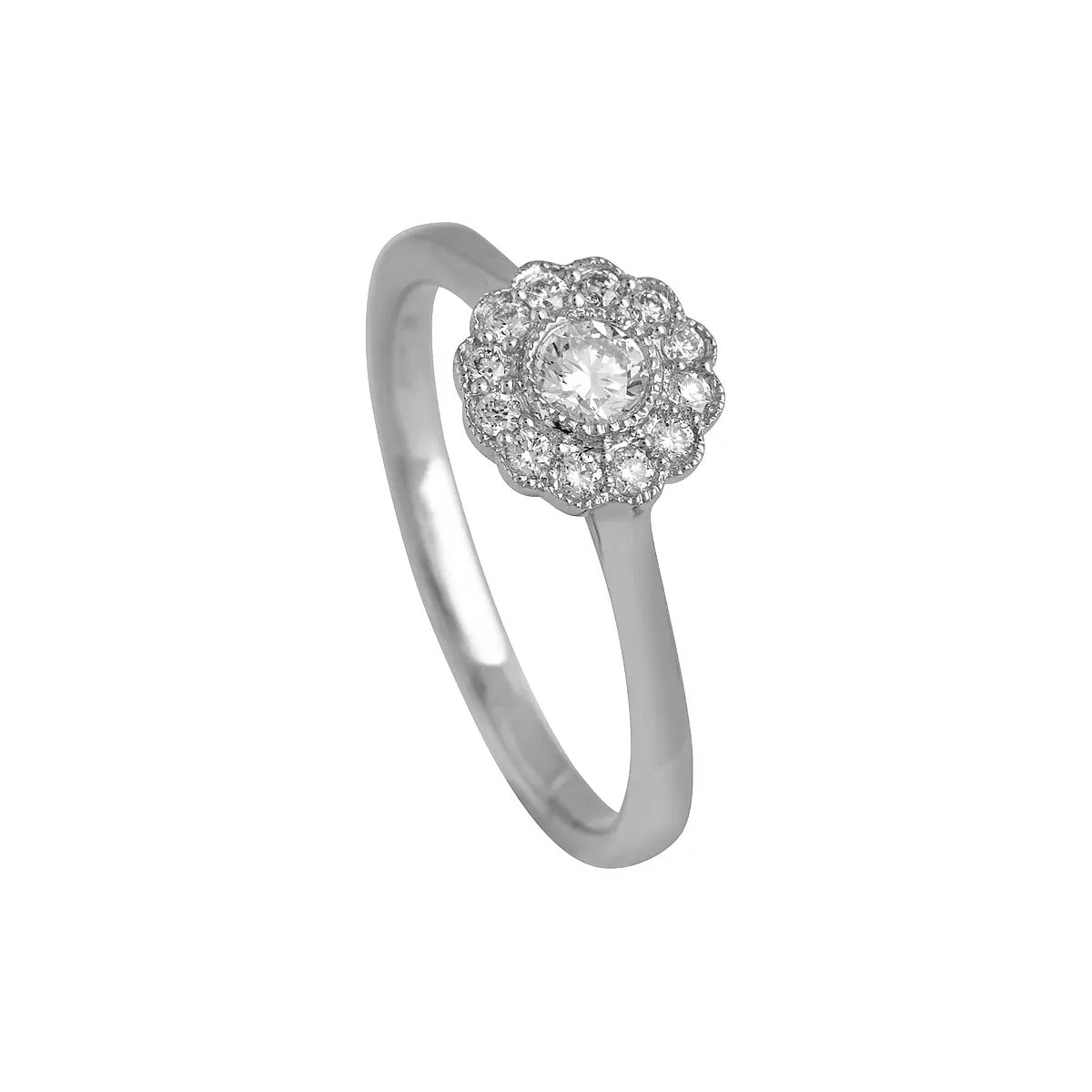 Rosetring, 14K hvg., 0.28 ct. – fra Dirks Jewellery | Dirks Jewellery