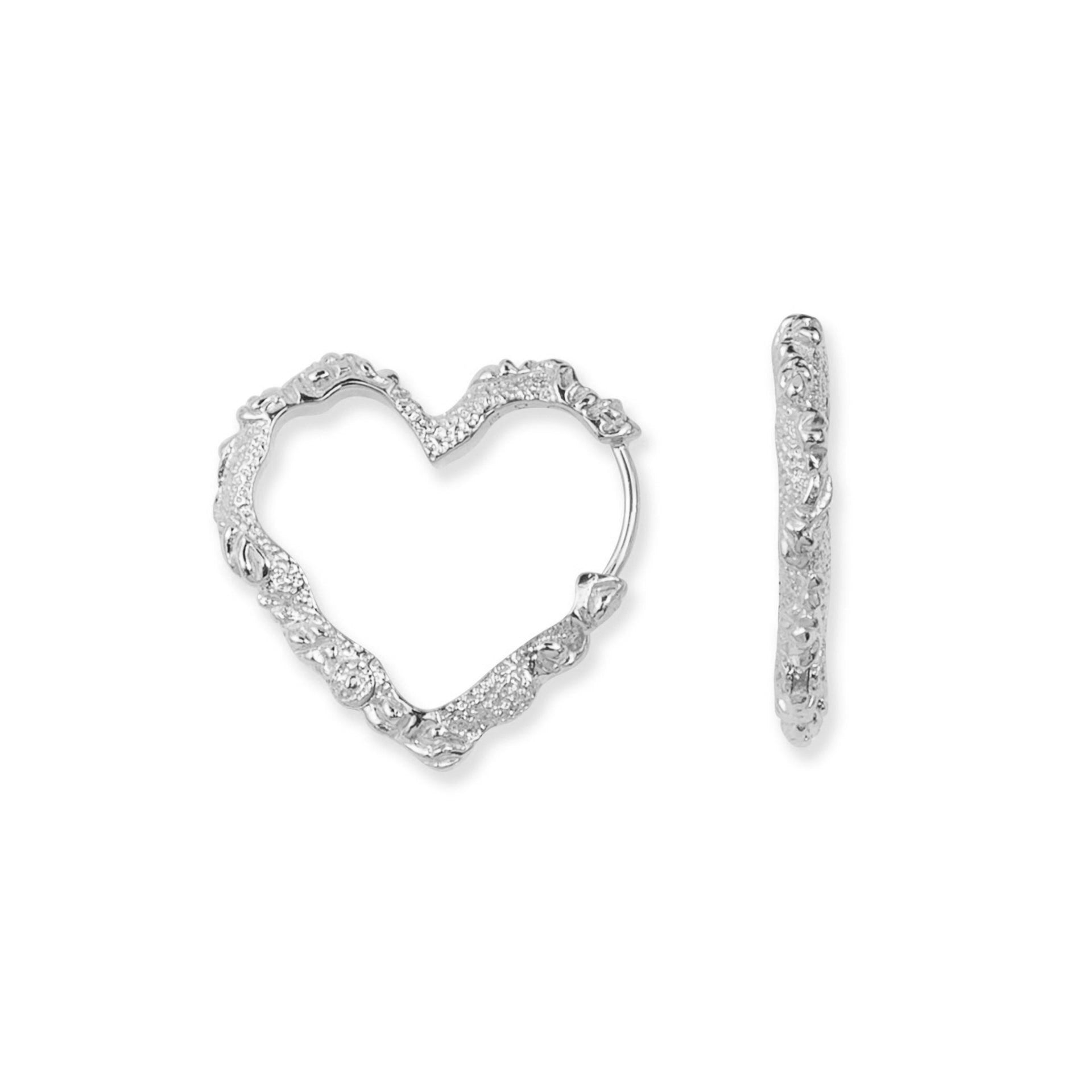 Heart Crush Hoops, pair sølv – Hoop Earrings fra Camille Brinch | Dirks Jewellery
