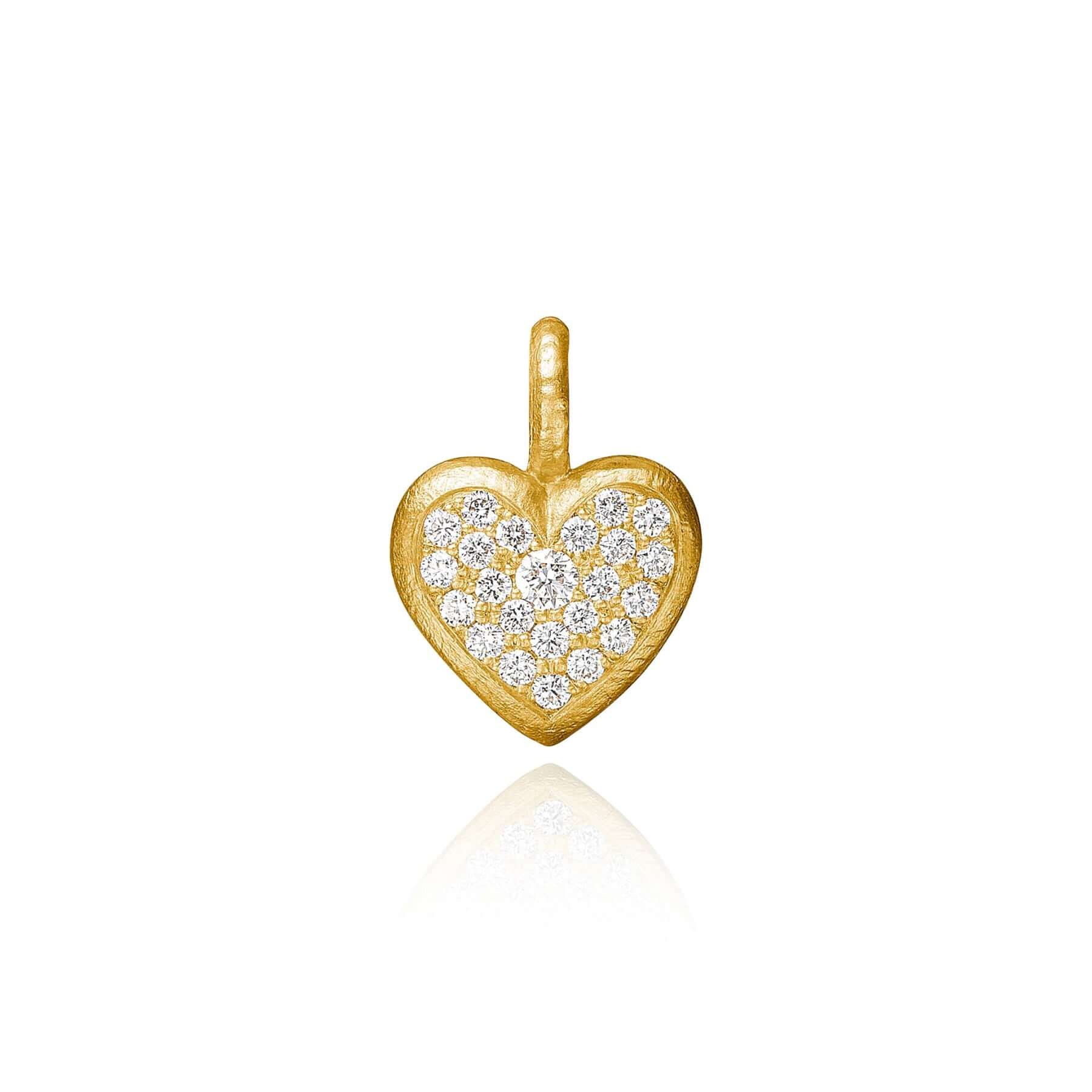 Heart Single vedhæng, 18K guld – Ægte håndværk fra Dirks Jewellery