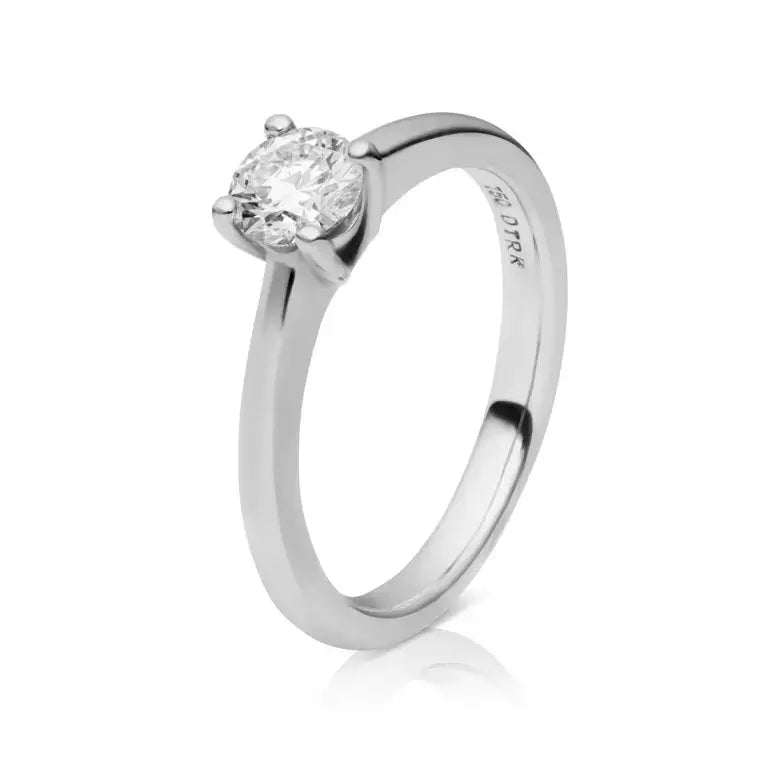 Heart Solitaire Ring 18K Hvidguld – Ægte håndværk fra Dirks Jewellery