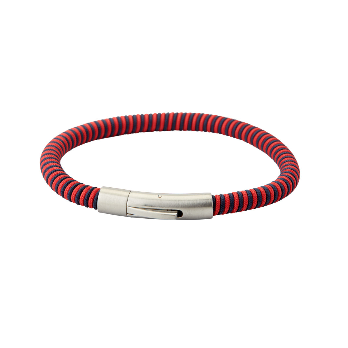 Nylonarmbånd, blå/rød m. stållås 19 cm. – fra Dirks Jewellery | Dirks Jewellery