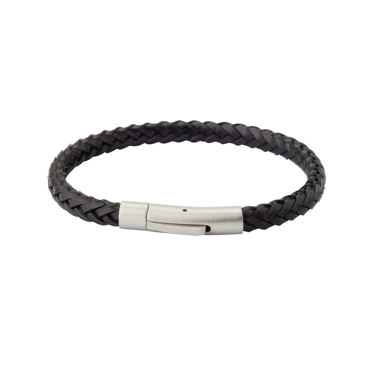 Herrearmbånd Læder Stål Sort – Ægte håndværk fra Dirks Jewellery