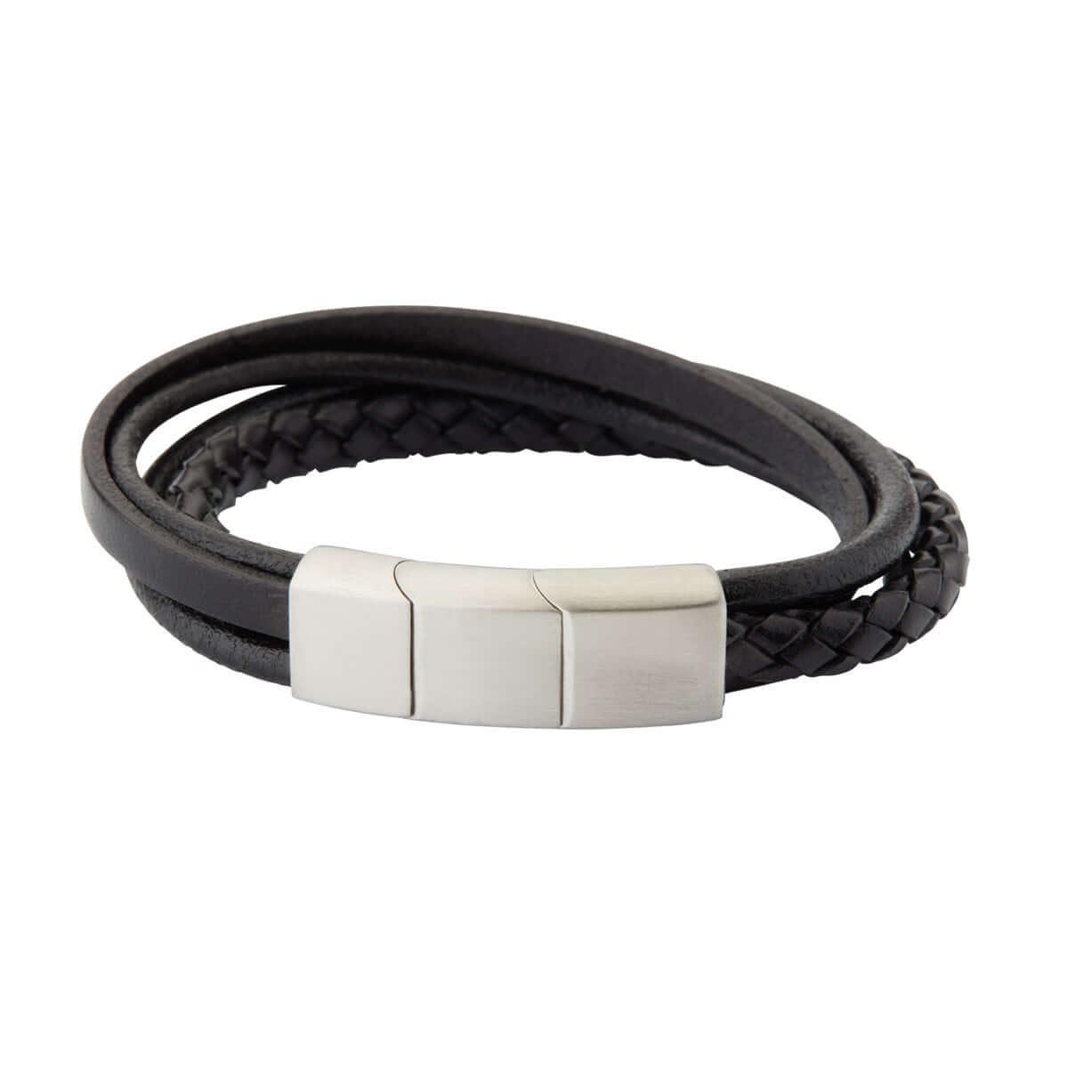 Læderarmbånd, Sort 19 cm. – Ægte håndværk fra Dirks Jewellery