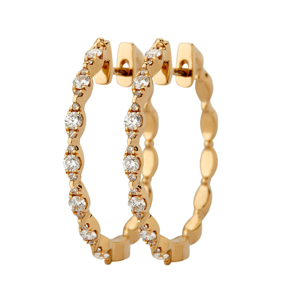 Hoops, 18K guld m. brillanter – Ægte håndværk fra Dirks Jewellery