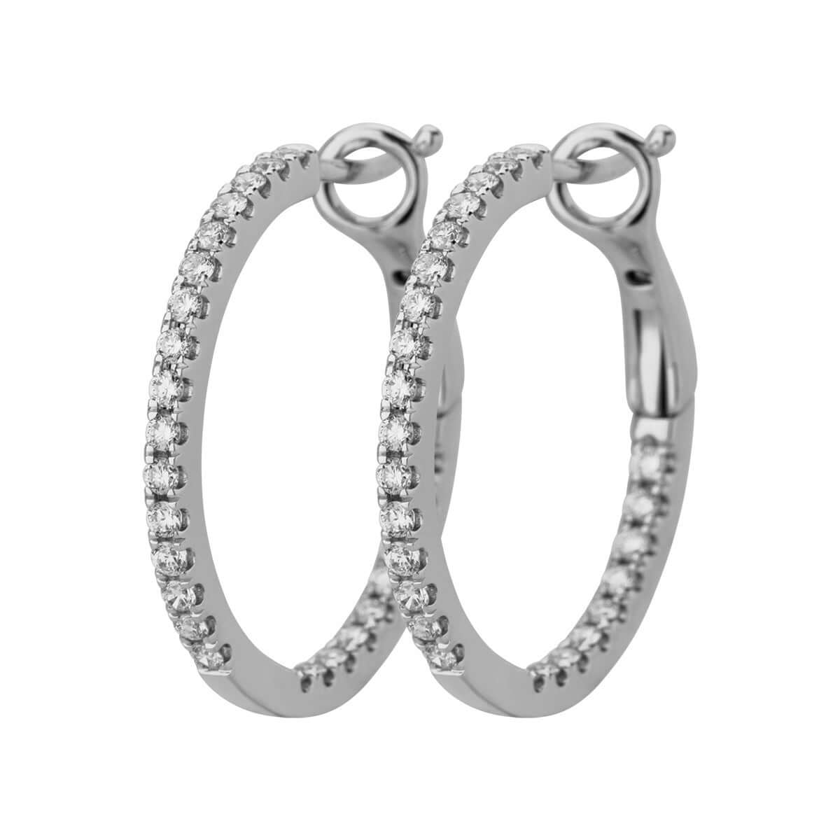 Hoops, 18K hvidguld m. brillanter. – Ægte håndværk fra Dirks Jewellery