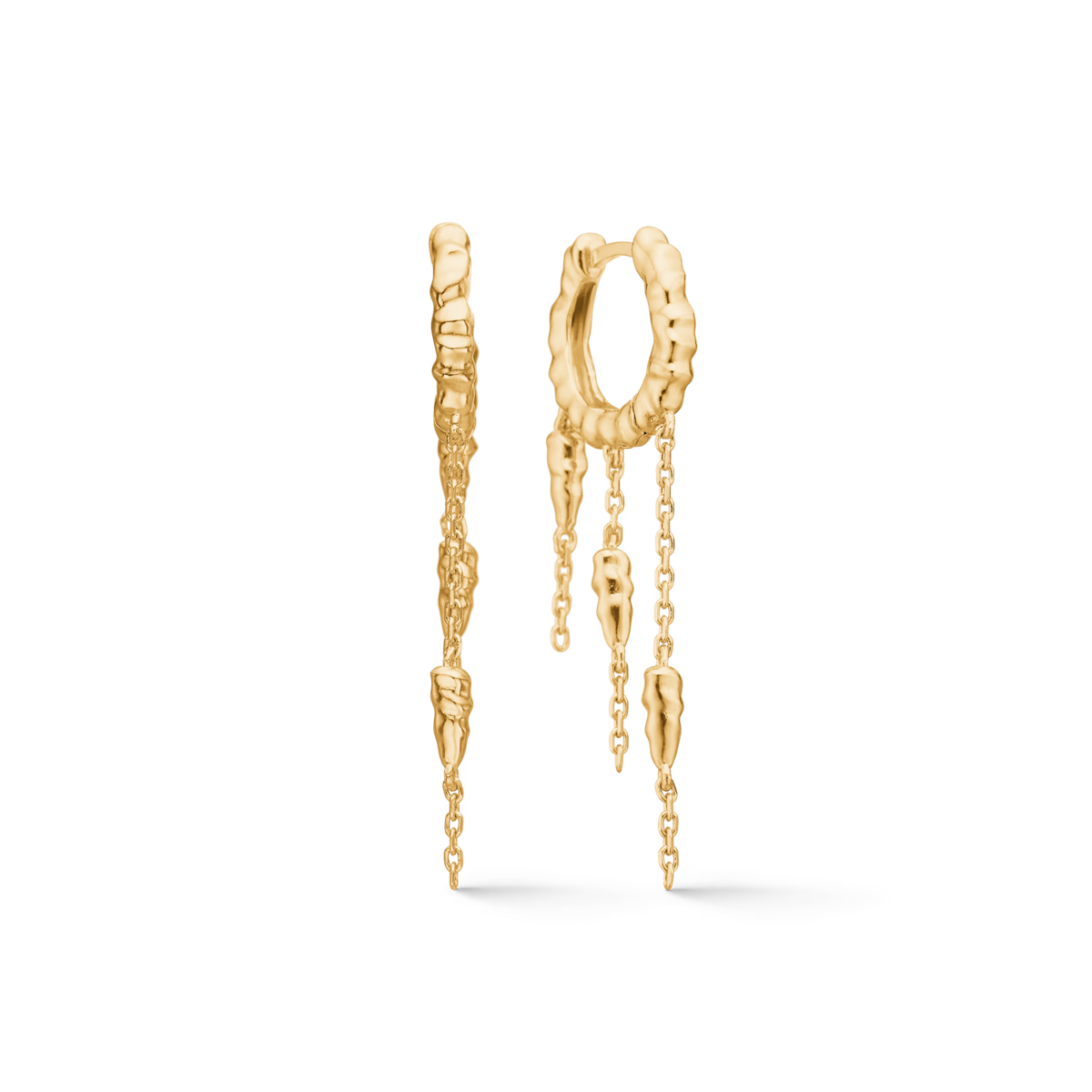 Icicle Øreringe Forgyldt Sølv