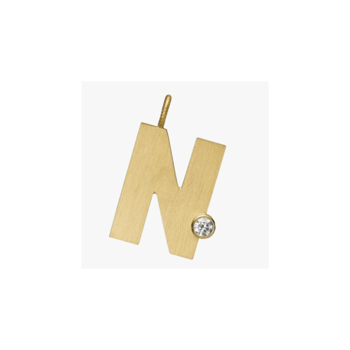 Letter Diamond vedhæng 18K guld