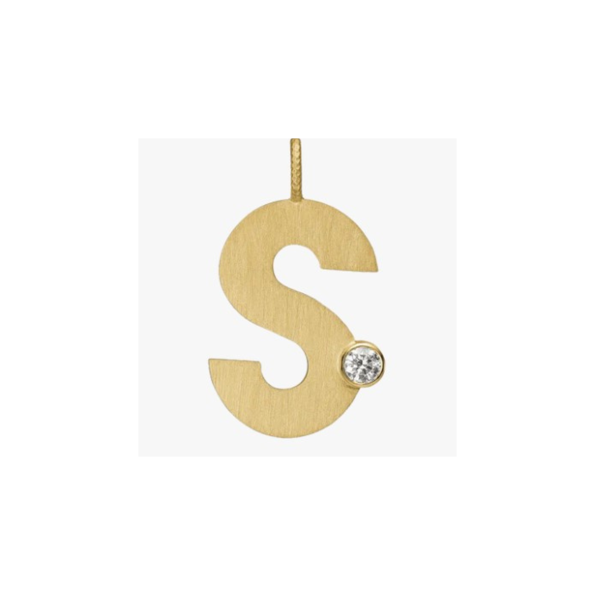 Letter Diamond vedhæng 18K guld