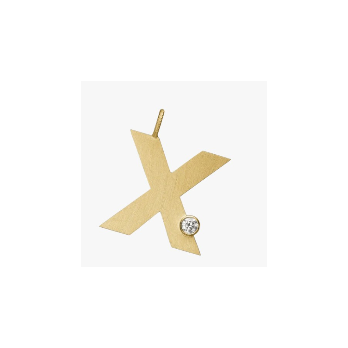 Letter Diamond vedhæng 18K guld