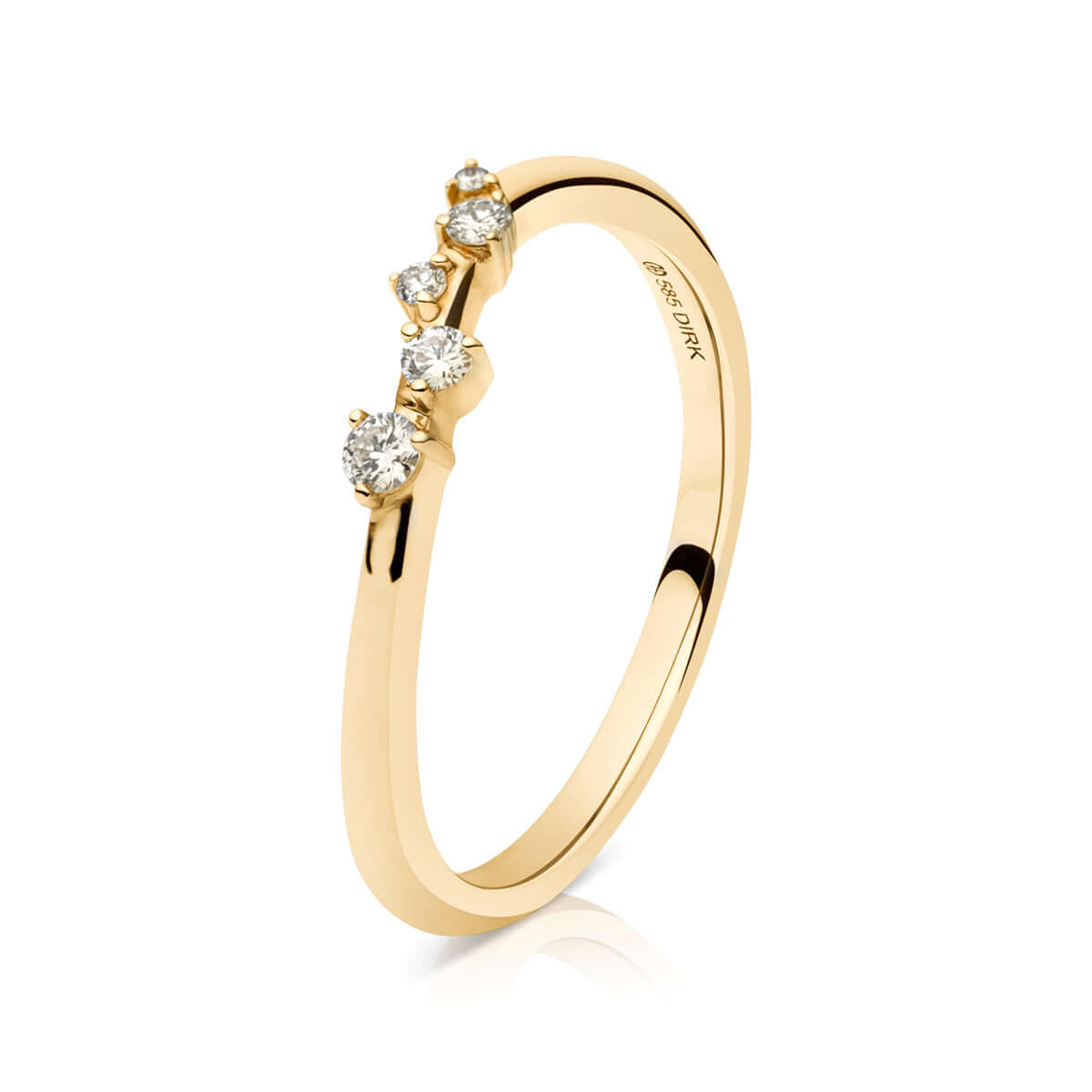 Lightning Petit, 14K guld m. brillanter – Ægte håndværk fra Dirks Jewellery