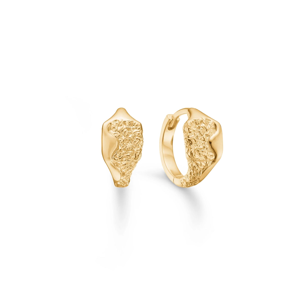 Edge Hoops Forgyldt Sølv 14mm – Hoop Earrings fra Studio.Z | Dirks Jewellery