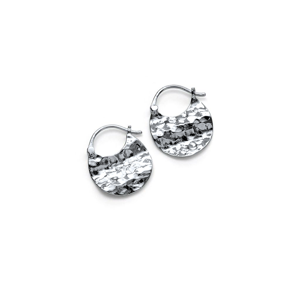 Small Halo Earrings Forsølvet Messing