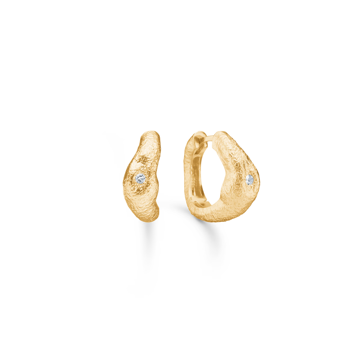 Lumi Creoler Forgyldt Sølv Zirkoner