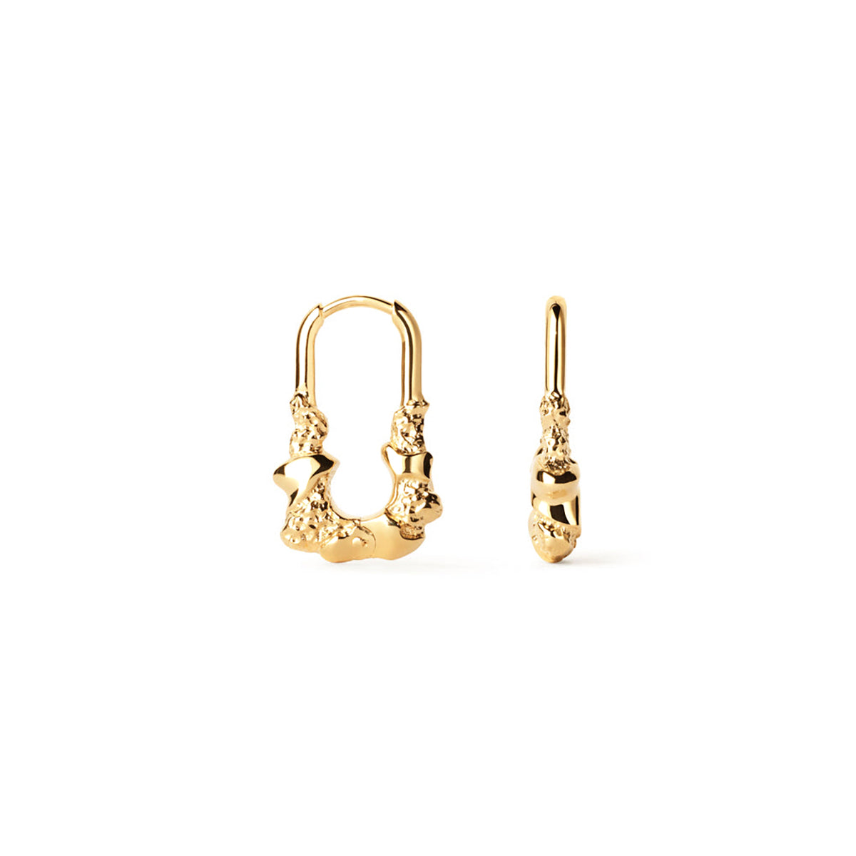 Lumina Contrast Earrings, forg. sølv – Hoop Earrings fra Dirks Jewellery | Dirks Jewellery