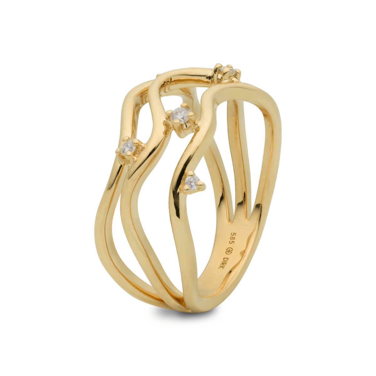 Mio, Ring 14K guld m. brillanter – Ægte håndværk fra Dirks Jewellery