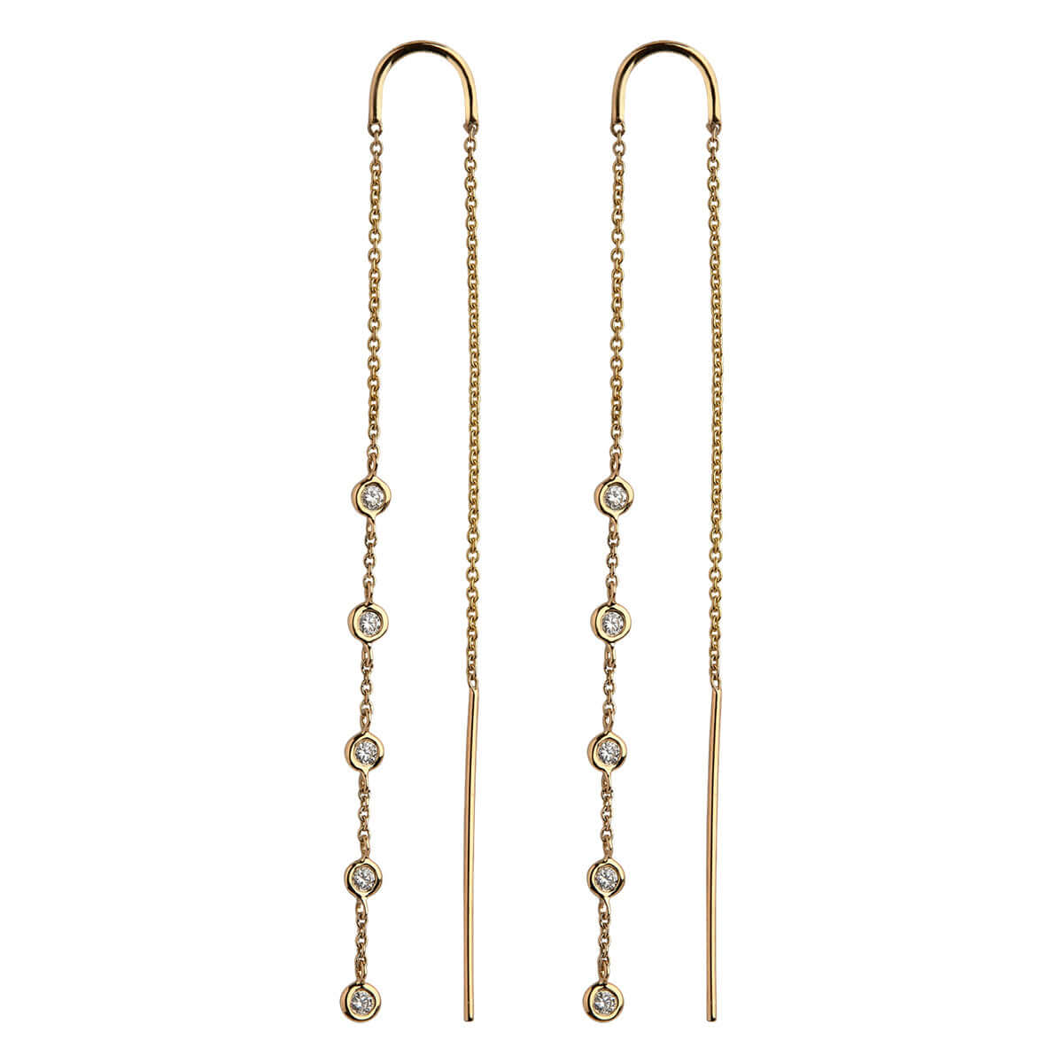 Ørehængere, 18K guld m. brillanter – Ægte håndværk fra Dirks Jewellery