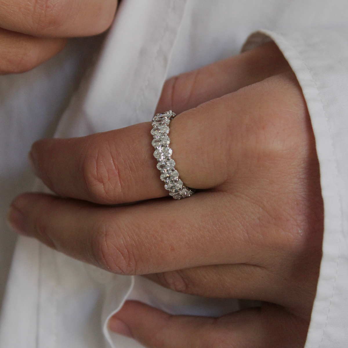 Oval, Ring 14K hvidguld m. LAB GROWN ovale diamanter – Promise Rings fra Dirks Jewellery | Dirks Jewellery