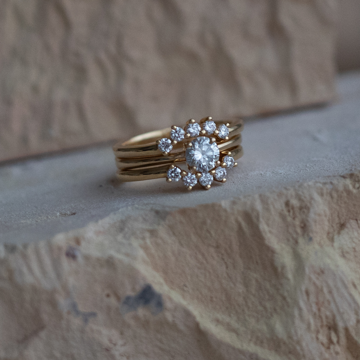 Heart solitaire ring 18K guld